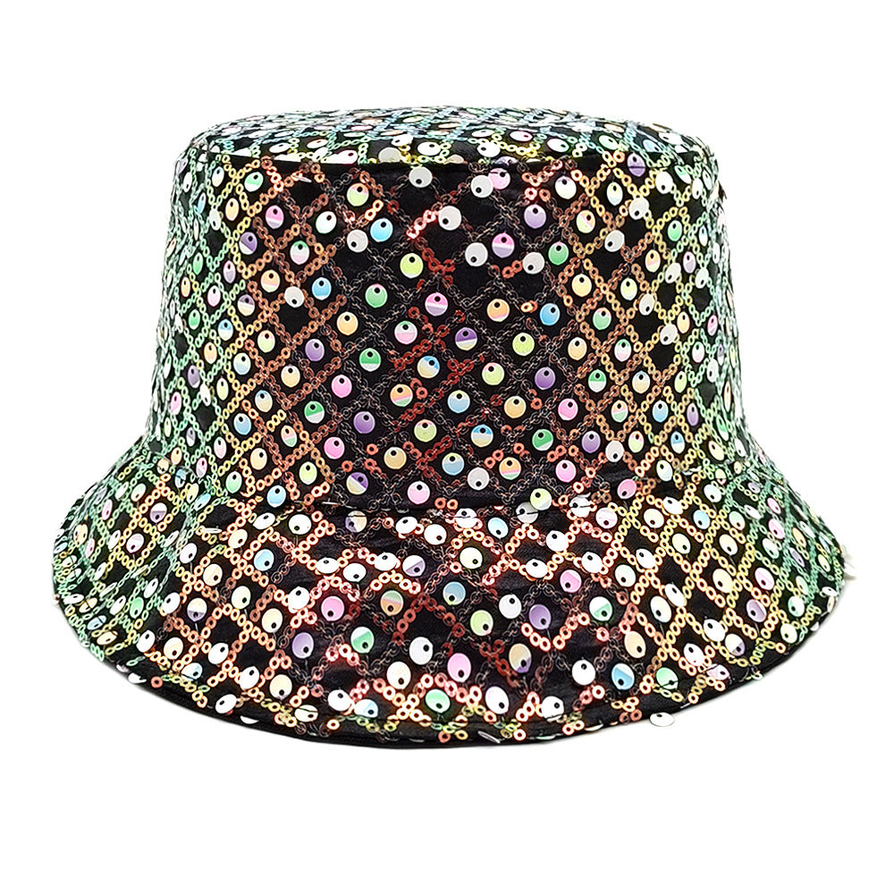 Wholesale Sun visor sequined small basin hat diamond bucket hat fisherman hat